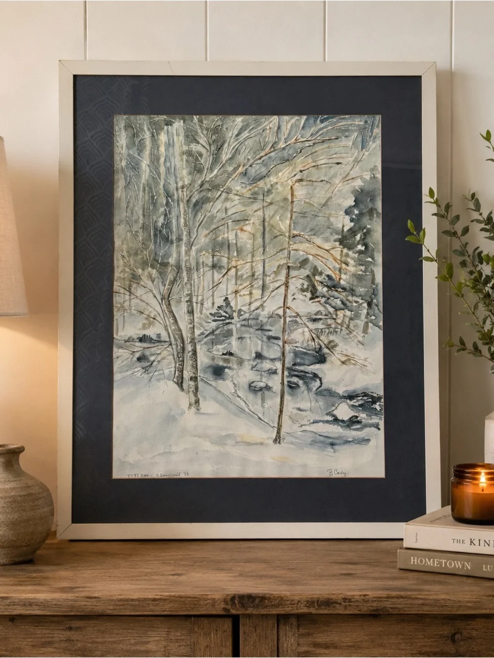 Vintage 1985 Original Watercolor B. Cady Black Forest Germany Framed Art